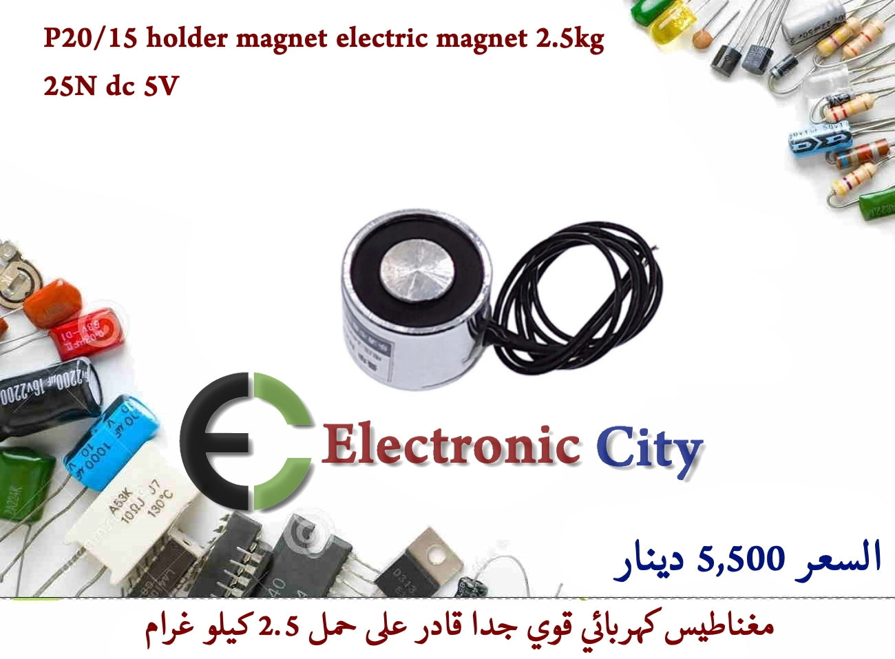 P20-15 holder magnet electric magnet 2.5kg lift 25N dc 5v  #R3  Y-JM0054A