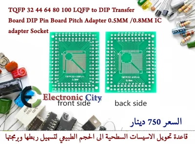 TQFP 32 44 64 80 100 LQFP to DIP Transfer Board DIP Pin Board Pitch Adapter 0.5MM -0.8MM IC adapter Socket #Q10 0110665