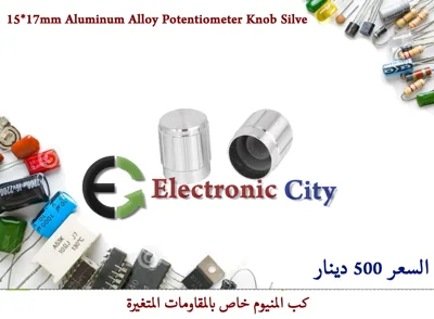 15X17mm Aluminum Alloy Potentiometer Knob Silve