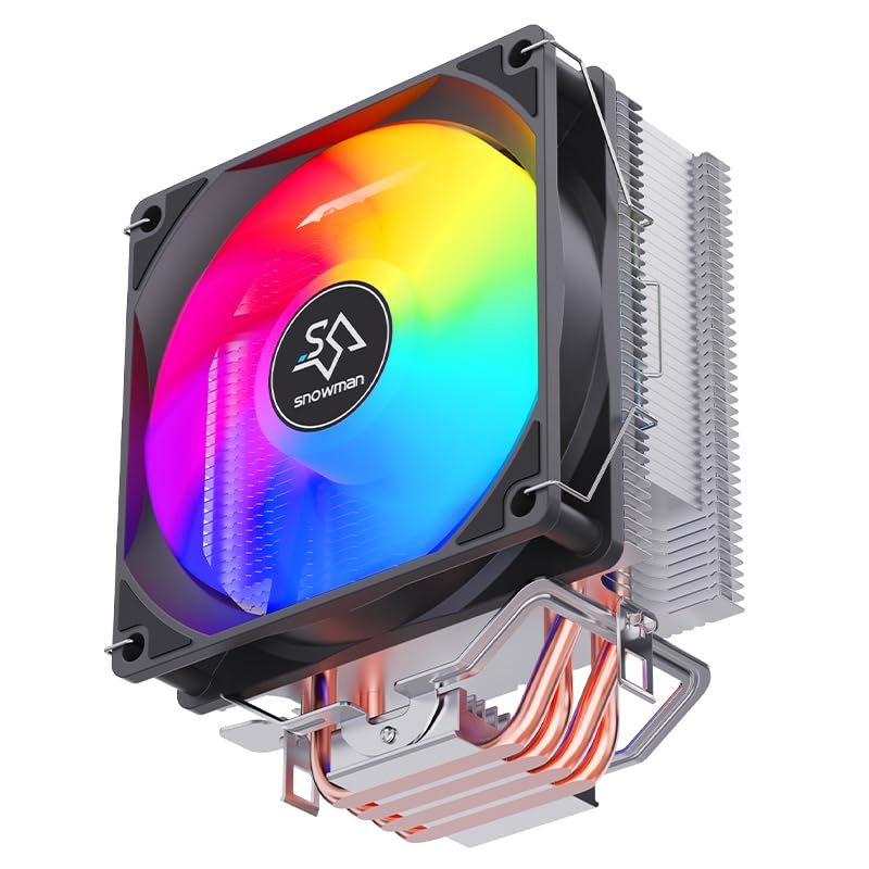 C400 CPU Air Cooler with 4 Heat Pipes, 120mm ARGB PWM Fan, Motherboard Sync ARGB Lighting, 5V 4-pin CPU Cooler, Compatible with AMD RyzenIntel LGA 1700115X — صورة 2