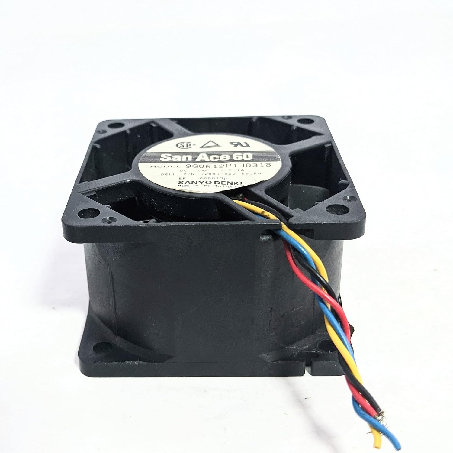 Sanyo Denki 9G0612P1J0318 Server - Square Fan 60x60x38mm, 4-wire, 12V 2.1A (Black) 55864 — صورة 3
