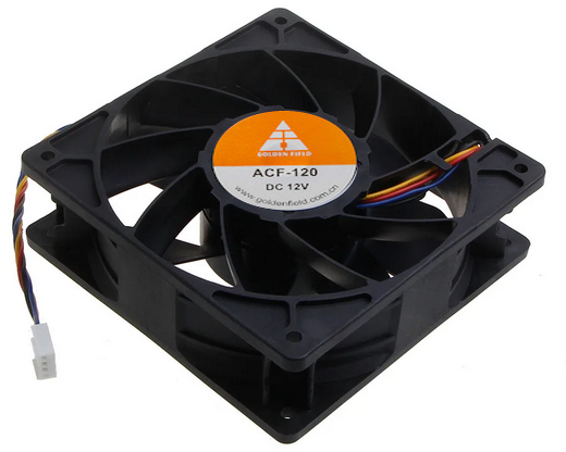 120x120x38m DC Brushless 12V Fan  1238 6000RPM Dual Ball Bearing (Used) — صورة 2