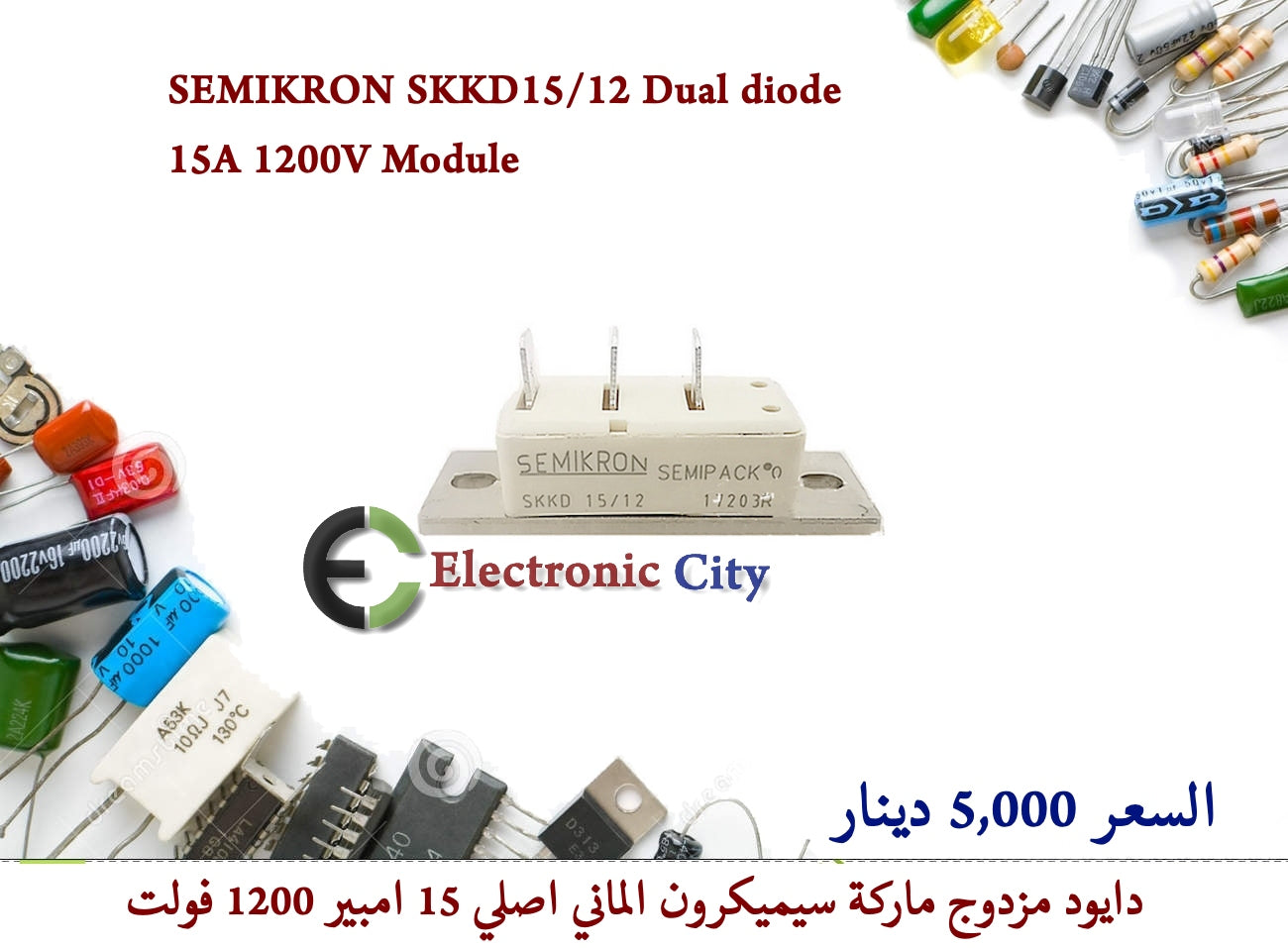 SEMIKRON SKKD15-12 Dual diode 15A 1200V Module