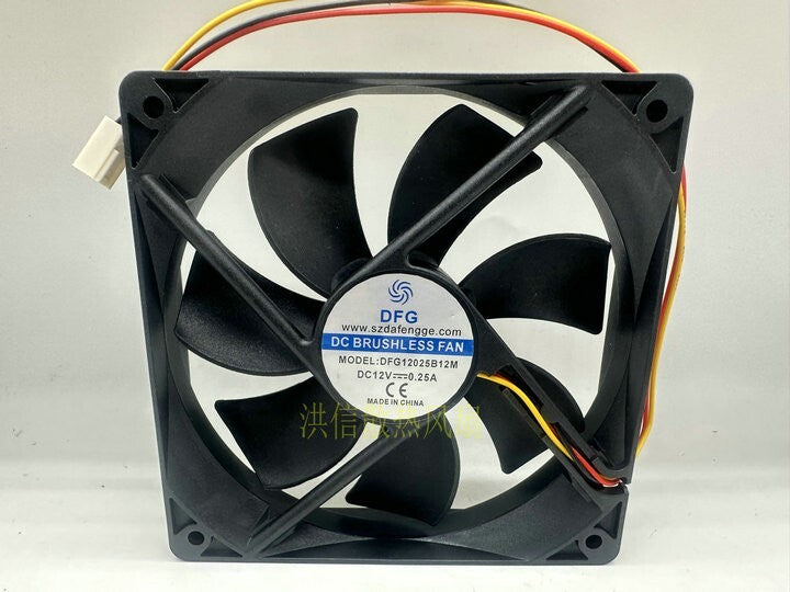DFG12025B12M 12V 0.25A 12025 12x12x2.5cm 3000RPM chassis silent cooling fan  (Used) — صورة 3