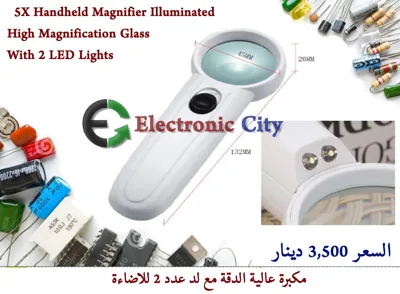 15X Handheld Magnifier Illuminated High Magnification Glass 2 LED Lights #C8 050235
