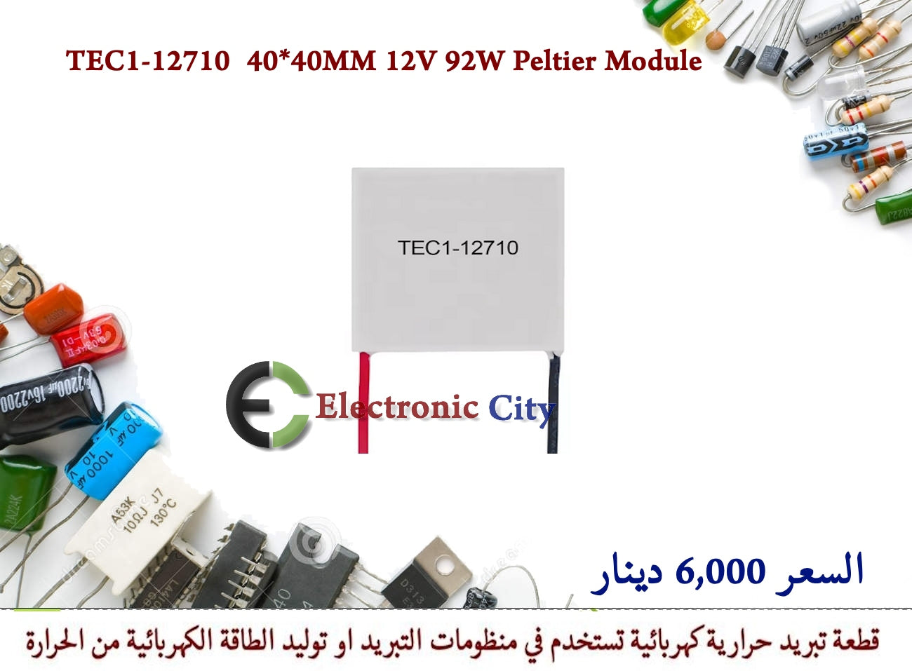 TEC1-12710  40X40MM 12V 92W Peltier Module