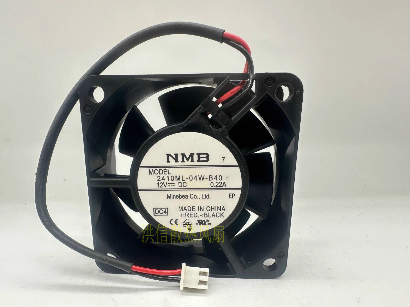 NMB 2410ML-04W-B40 6025 DC12V 0.22A 6CM 2-Pin Dual Ball Cooling Fan (Used) — صورة 2