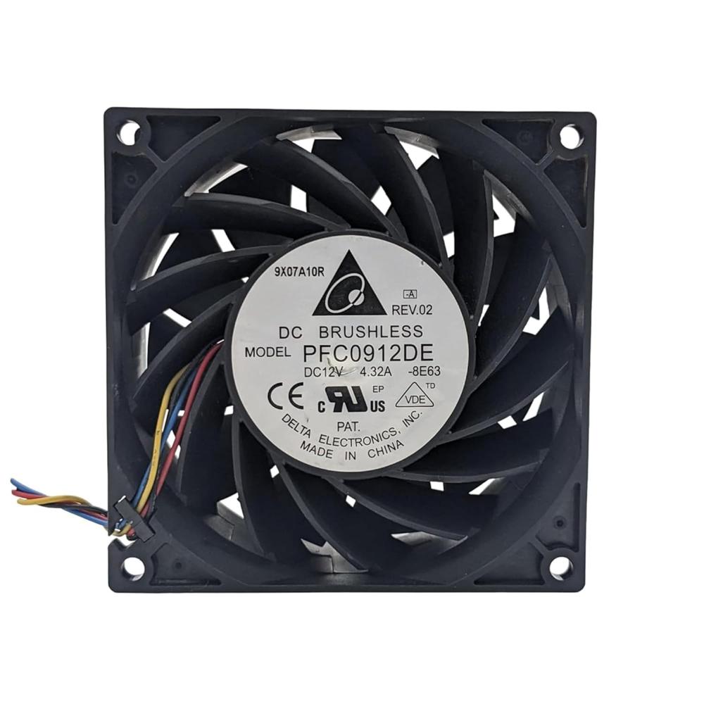 Delta PFC0912DE Axial Fan 12V 4.32A Dc Brushless Air Cooling Fan 8000 Rpm 90 X 90 X 38mm 4wire  55873 (Used) — صورة 2