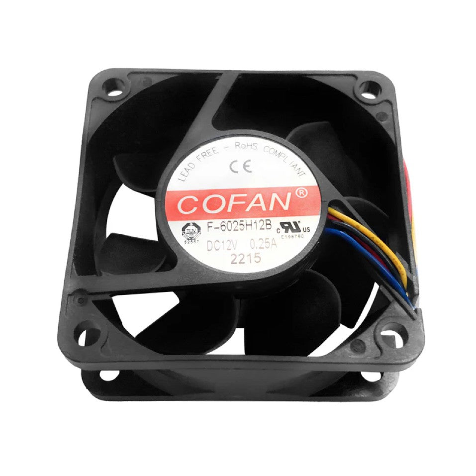 Cofan F-6025H12BCP 60x60x25mm 12V 0.15A DC PWM Fan (Used) — صورة 2