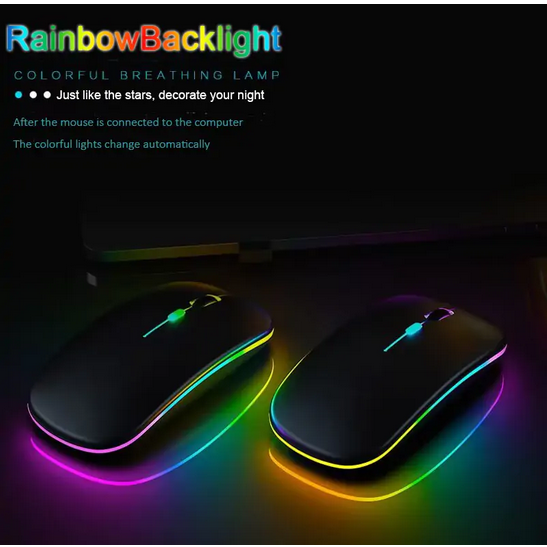 Wireless Mouse 2.4G Bluetooth Mouse Rechargeable Silent Mouse USB & Type-c Receiver Dual Mode LED Mouse Laptop Mouse for Computer MacBook iPad iPhone — صورة 5