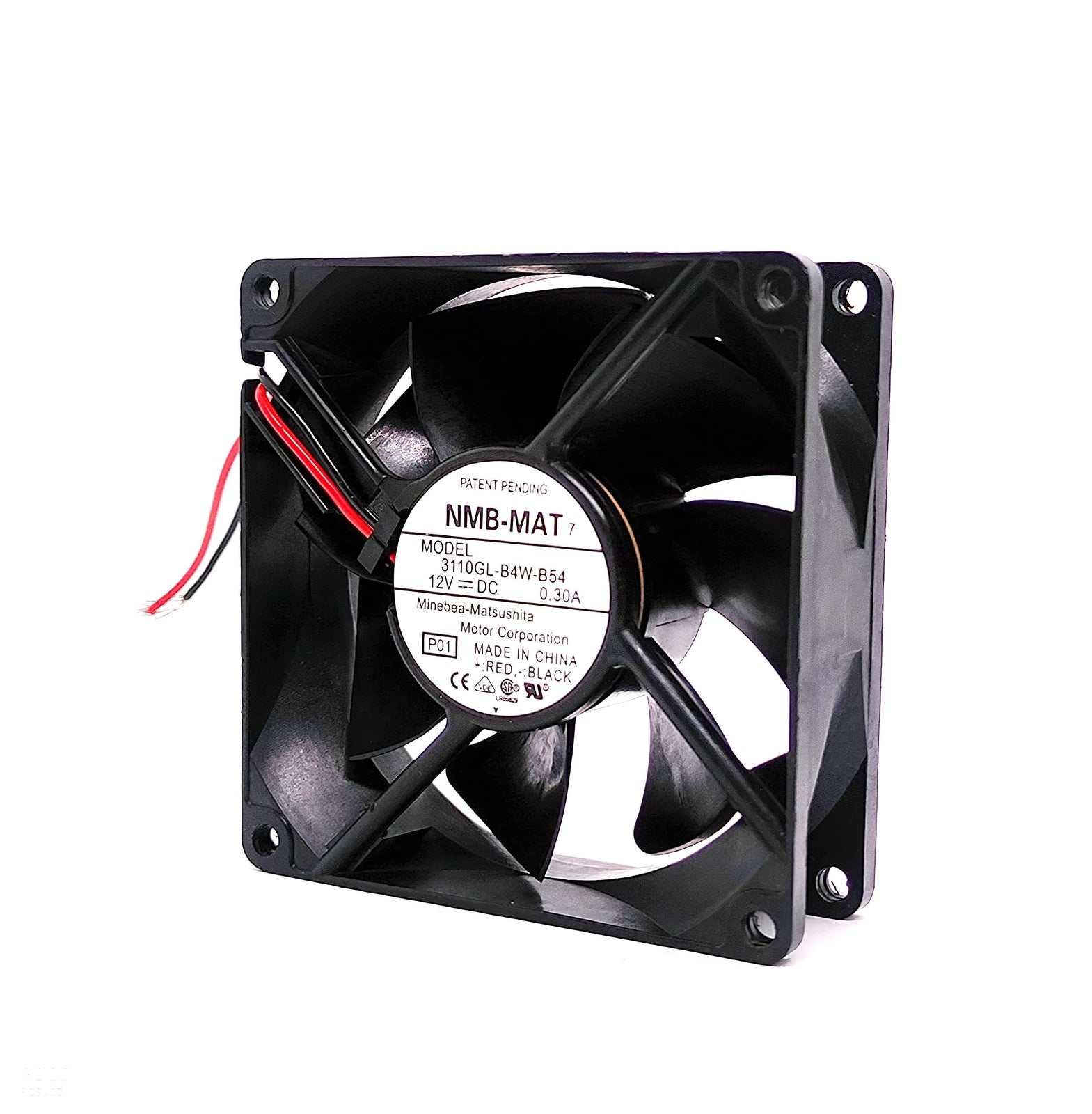 NMB 3110GL-B4W-B54 Fan 80x80x25mm DC12V 0.30A 3400 RPM Brushless Air Cooling Fan (Used) — صورة 2