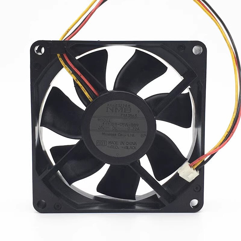 NMB-MAT 3110SB-05W-B89 24V 0.22A 8x8x2.5CM 3-pin inverter cooling fan (Used) — صورة 3