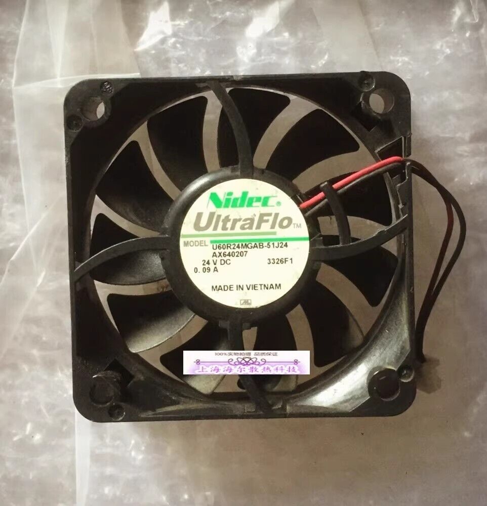 U60R24MGAB-51J24 AX640207 DC24V 0.09A 2-Wire Cooling Fan (Used) — صورة 2