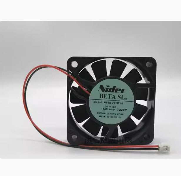 Nidec 6015 D06R-24TM 01 DC24V 0.08A 60  15mm inverter fan (Used) — صورة 2