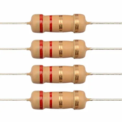 2.2 Ohm 1W High Quality Carbon Film Resistor (CFR) with ±5% Tolerance