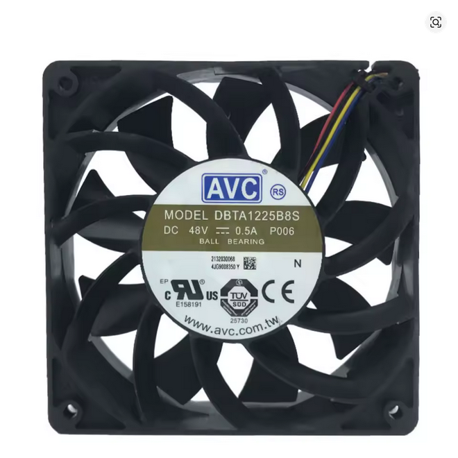 AVC DBTA1225B8S P006 12cm 48V  0.5A 120x120x25mm Server Cooling Fan 4-Wire 55868 — صورة 3