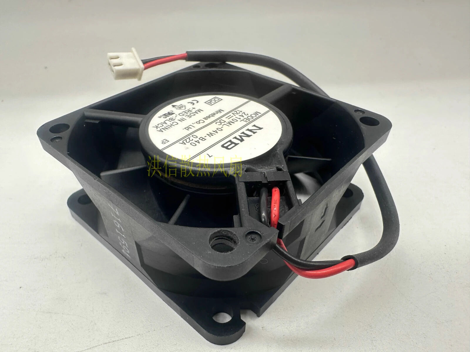 NMB 2410ML-04W-B40 6025 DC12V 0.22A 6CM 2-Pin Dual Ball Cooling Fan (Used) — صورة 3