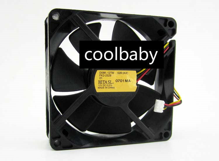 Nidec D08K-12TM Graphics card cooling fan DC24V 0.07A 3Pin (Used) — صورة 2
