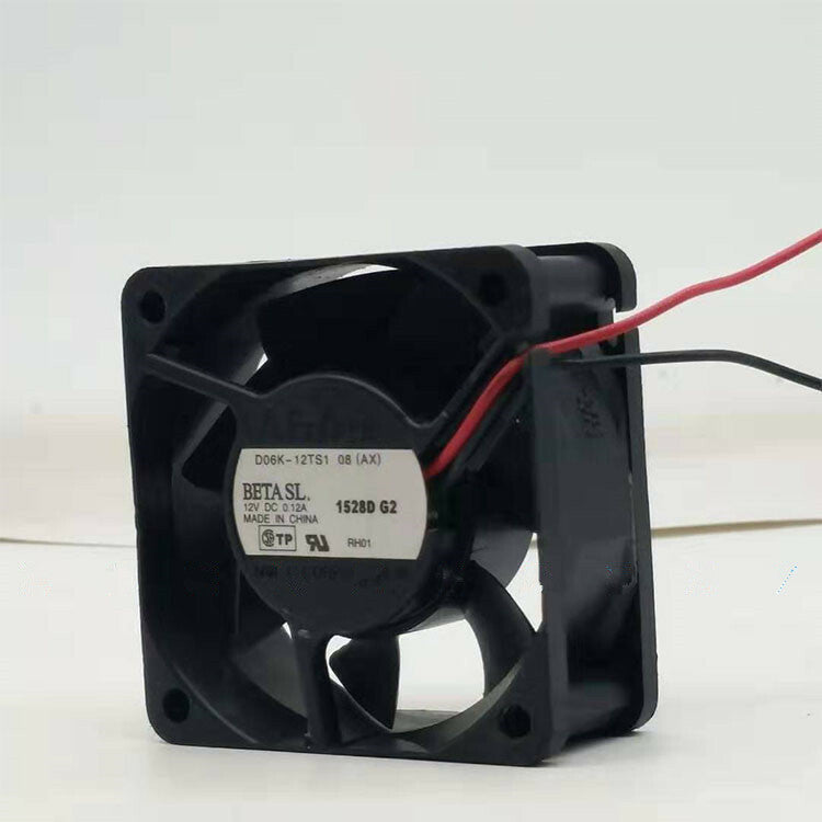 Nidec D06K-12TS1 08 DC12V 0.12A 6cm 6025 2-pin inverter cooling fan (Used) — صورة 4