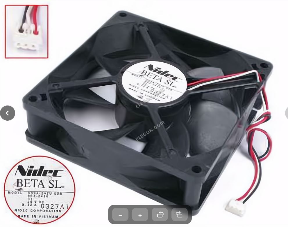 Nidec D09A-24TU Server 92x92x25 24V 0.12A 3-Wire (Used)  55876 — صورة 3