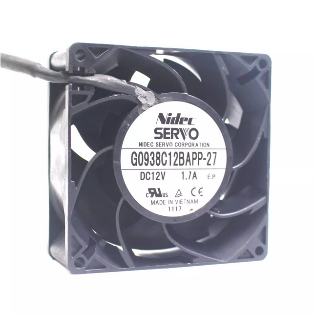 NIDEC G0938C12BAPP-27 12VDC 1.7A 909038MM 9CM Brand New Original Servo Axial-flow Cooling Fans 55853 — صورة 2