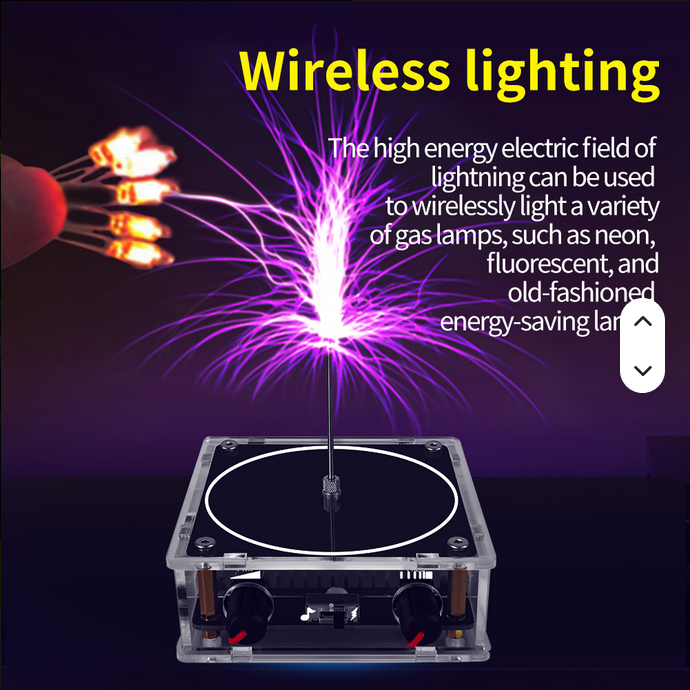 120W Palm Tesla Coil 10CM High Frequency Voltage Pulse Electric Arc Generator GXJD0054-004 — صورة 3