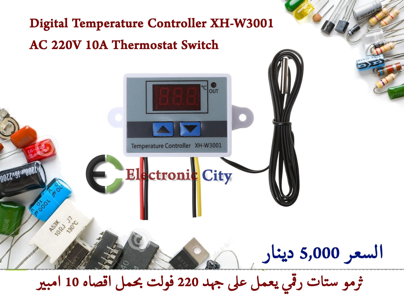 Digital Temperature Controller XH-W3001 AC 220V 10A Thermostat Switch   #U9 012730