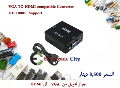 VGA TO HDMI-compatible Converter HD 1080P  Support