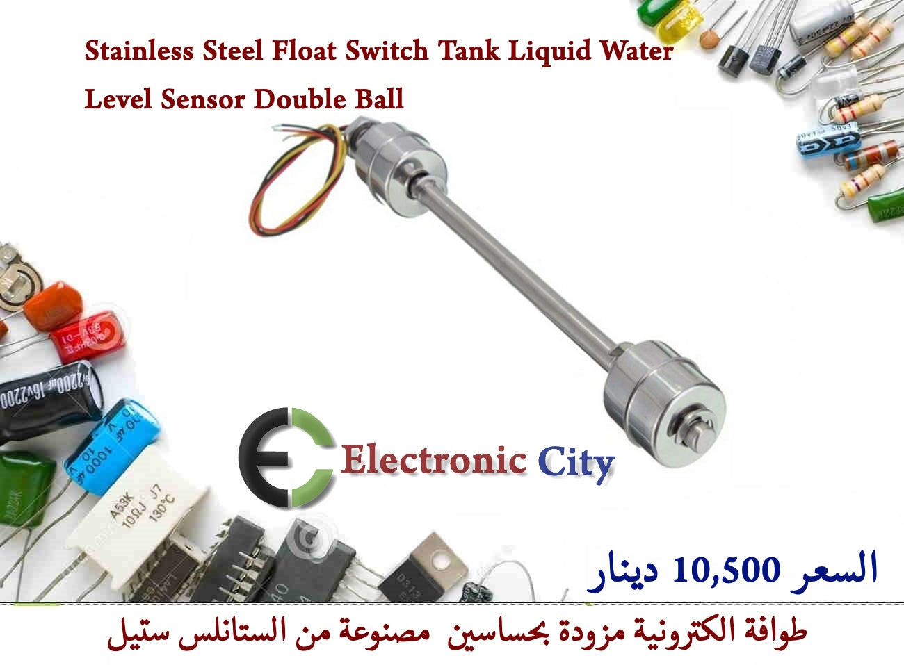 Stainless Steel Float Switch Tank Liquid Water Level Sensor Double Ball 051046
