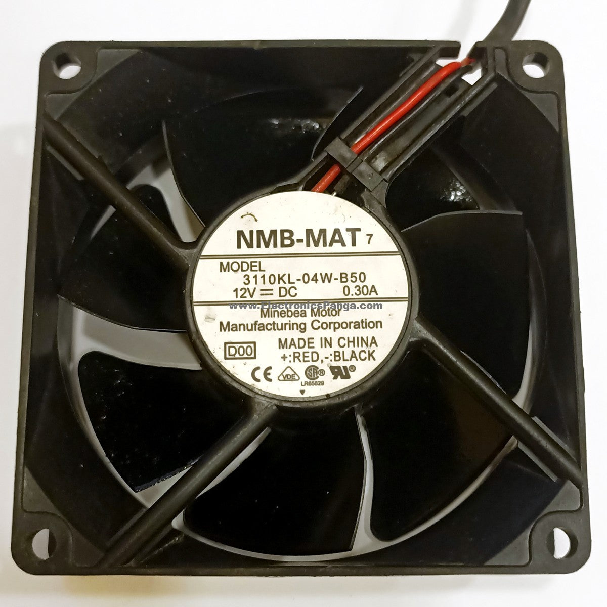NMB-MAT 3110KL-04W-B50 12V DC 0.30A 2-wires Inverter Cooling Fan 80X80X25mm  (Used)55878 — صورة 2