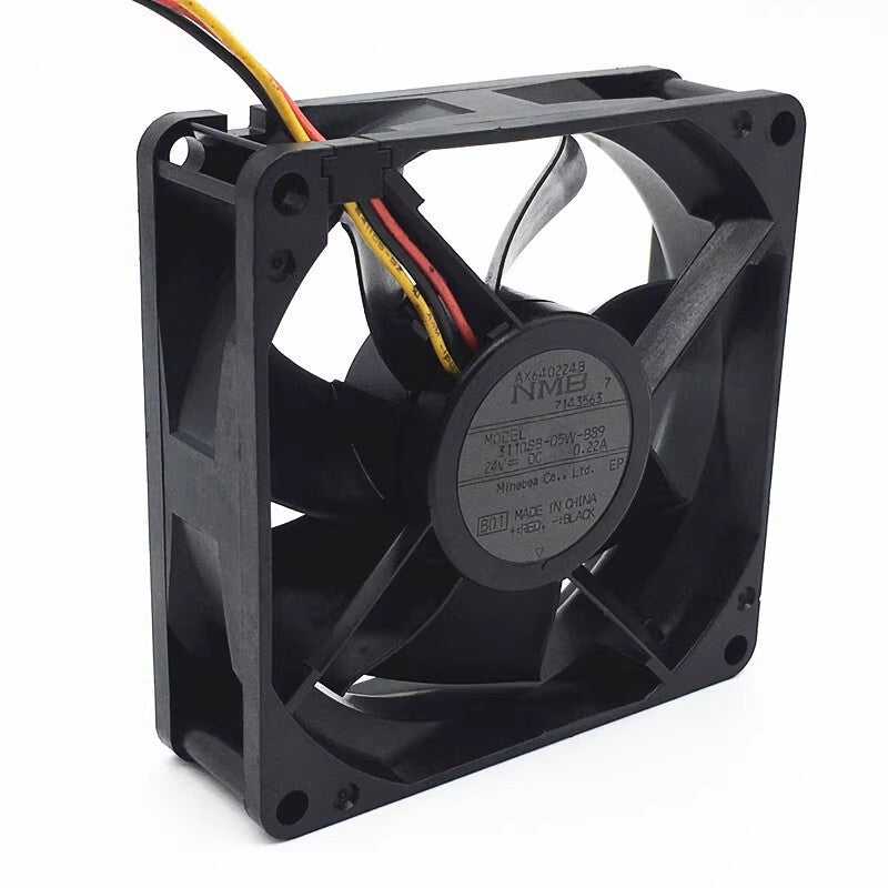 NMB-MAT 3110SB-05W-B89 24V 0.22A 8x8x2.5CM 3-pin inverter cooling fan (Used) — صورة 2