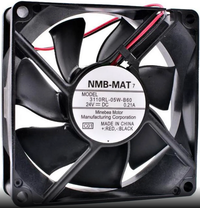 3110RL-05W-B60 80X80X25MM 8025 24V 0.21A inverter fan printer cooling fan (Used) — صورة 3