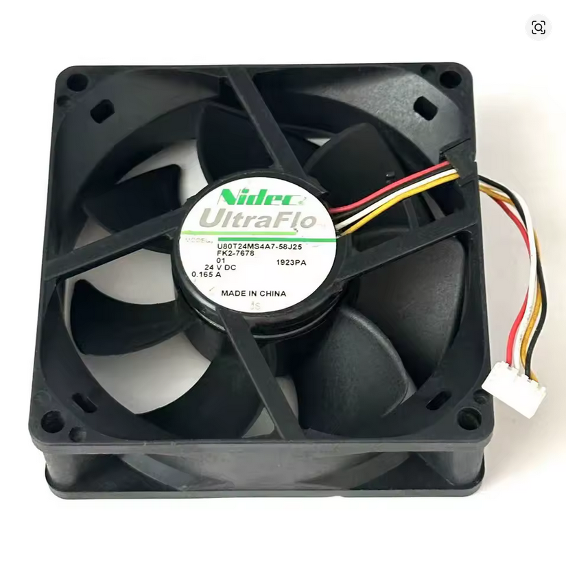 Nidec U80T24MS4A7-53J26 DC 24 V0.165A 80x80x25mm 4-Wire Server Cooling Fan (Used) — صورة 2