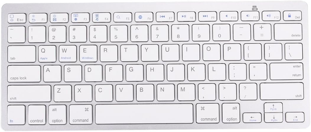 Bluetooth Englsih Keyboard for iPad IOS Android Tablet Phone Computer Slim 78Key Wireless Keyboard — صورة 5