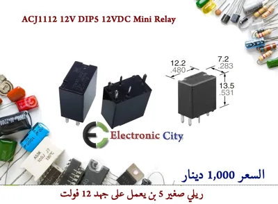 ACJ1112 12V DIP5 12VDC Mini Relay #W5