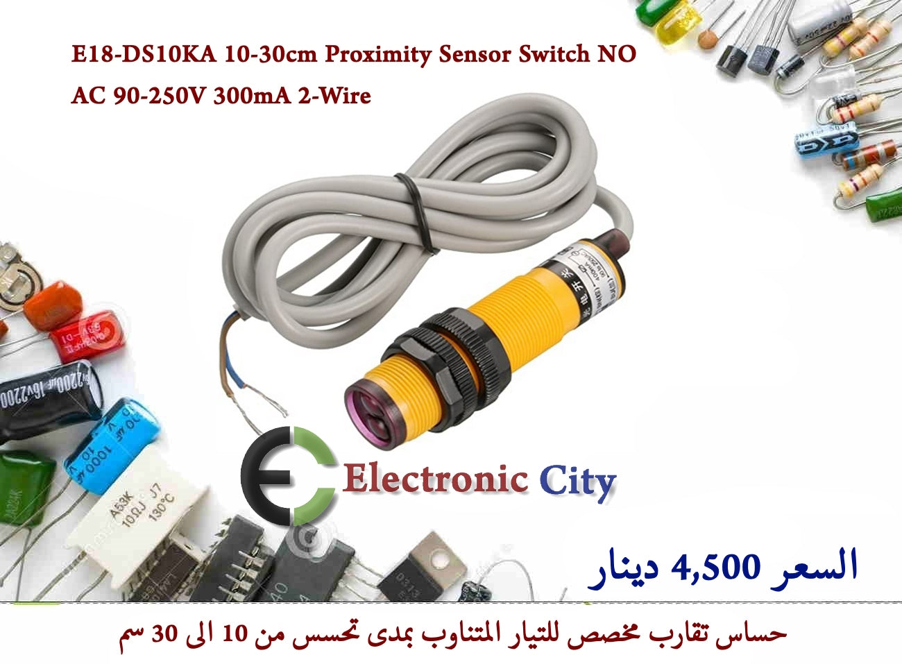 E18-DS10KA 10-30cm Proximity Sensor Switch NO AC 90-250V 300mA 2-Wire   #CC9  X-JM0242A
