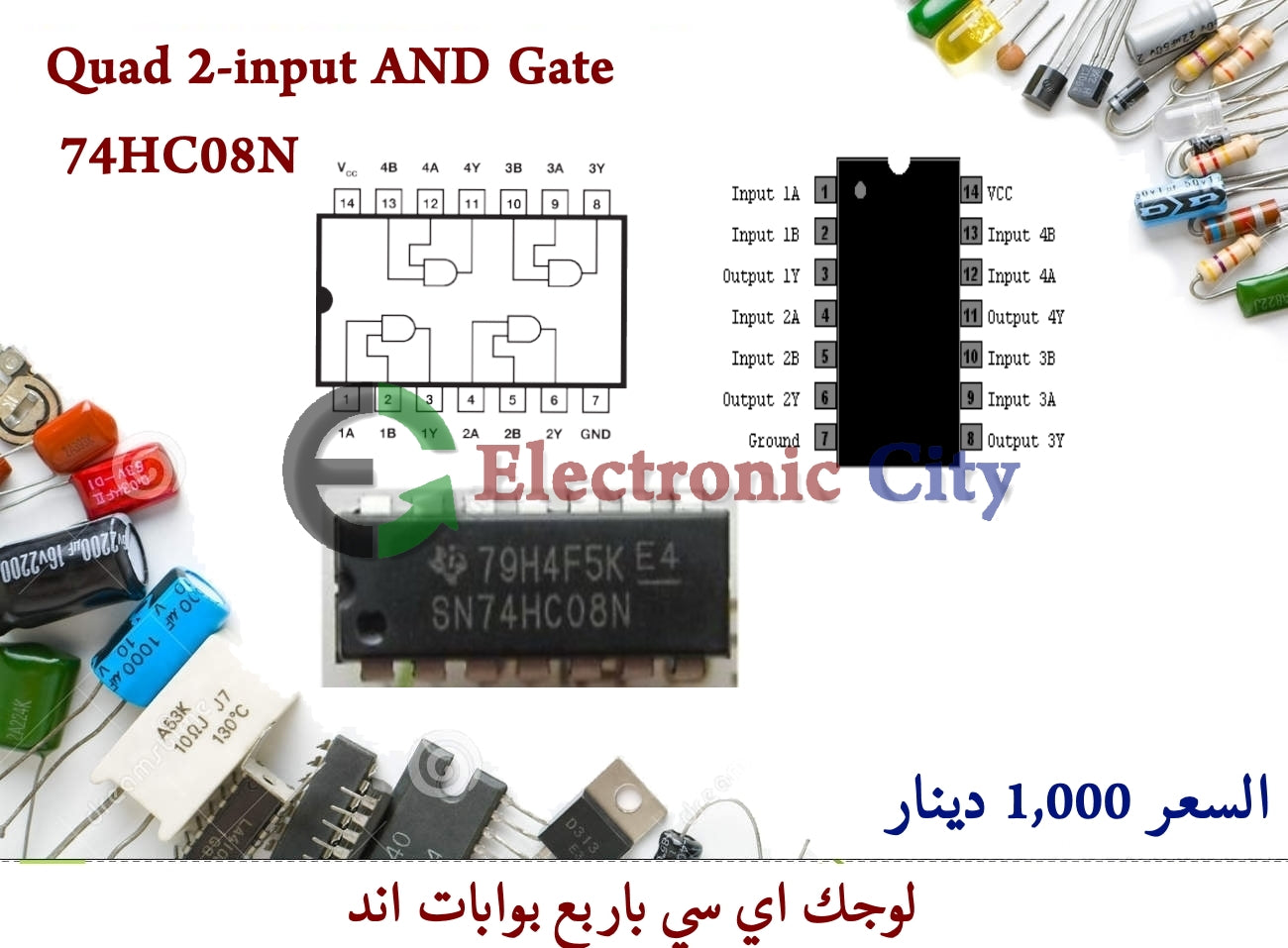 74HC08N  Quad 2-input AND Gate