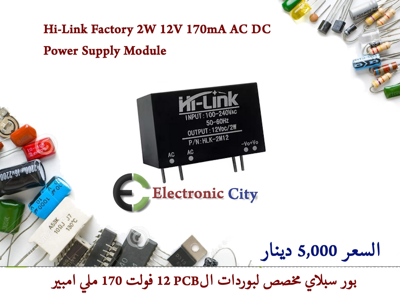 Hi-Link Factory 2W 12V 170mA AC DC Power Supply Module  #P2 012550