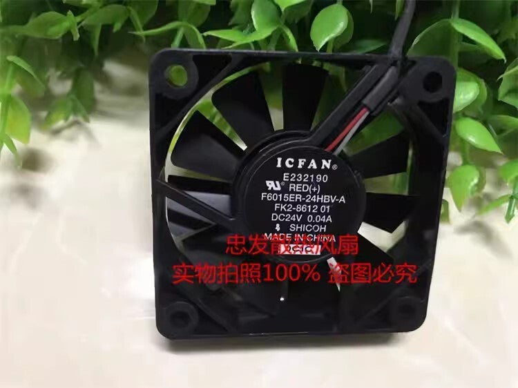 F6015ER-24HBV-A DC24V 0.04A 606015MM 2-wire silent cooling fan (Used) — صورة 2