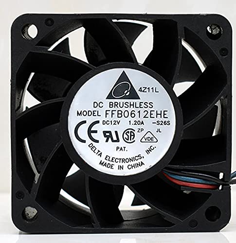 Delta FFB0612EHE Axial Fan 12v-1.20a Dc Brushless Air Cooling Fan 8000 Rpm 60 60 38mm 3wire 55852 — صورة 3